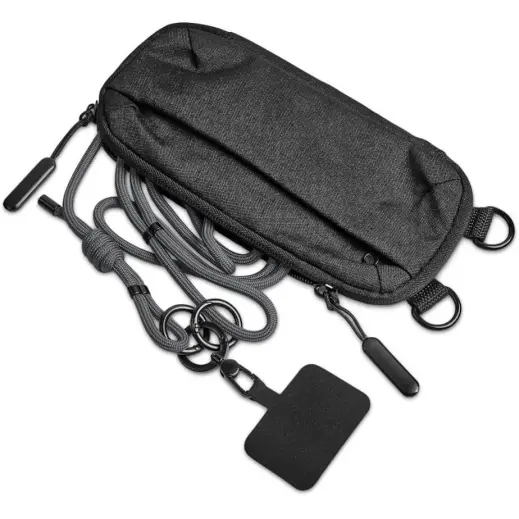 Altitude Glam Recycled PET Crossbody Bag & Phone Strap - Grey Bag